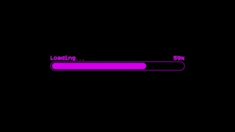 Purple digital loading bar interface with percentage high quality 4K stock .. Video stock 337891582