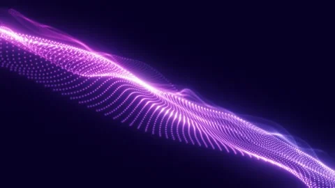 Purple digital particle background Video stock 285554097