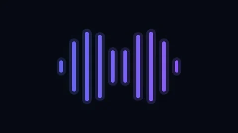 Purple Digital Soundwave Equalizer on Black Background 库存影片 342989778