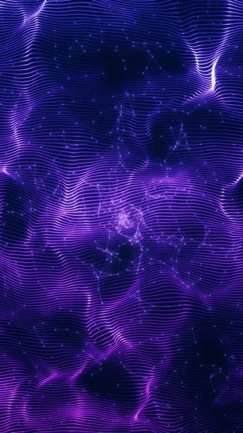 Purple Digital Wave Background Vidéo 332944707