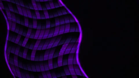 Purple digital wave patterns on black background. Stock Footage 335966526
