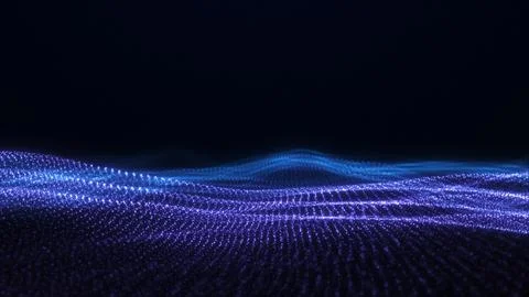 Purple Digital Waves Stock Illustration