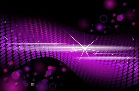 Purple disco background, vector background. Stock Illustration