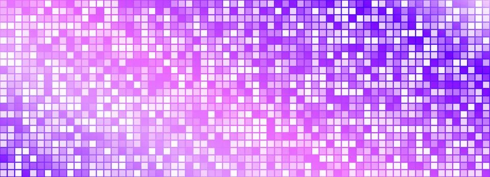 Purple disco party pattern background. Iridescent sequin mosaic texture Stock Illustration