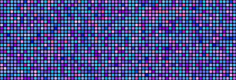Purple disco party seamless pattern. Rounded square sequin mosaic texture Stock Illustration