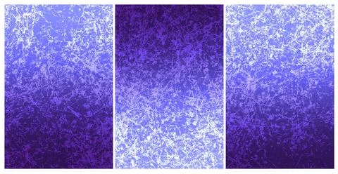 Purple Distressed Texture Panel Triptych Background Stock Illustration