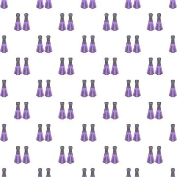 Purple diving flippers seamless repeating pattern background 스톡 일러스트