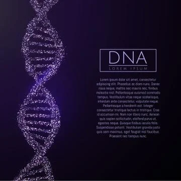 Purple DNA sequence glitter shiny vector illustration. Science molecule 스톡 일러스트
