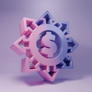Purple Dollar, share, network icon isolated on purple background. Minimalis.. 스톡 일러스트