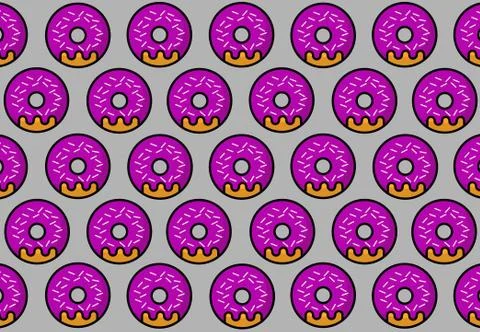Purple Donut grey Stock Illustration