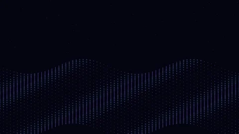 Purple dot wave animation with rhythmic digital pulse flowing across dark b.. Video stock 342322339