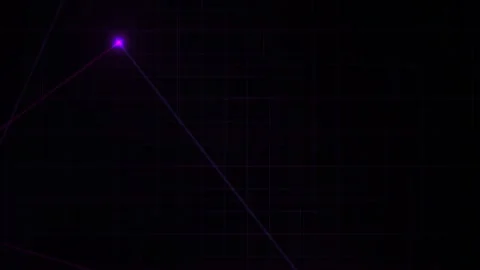 Purple dots connected by lines on black background. Stock Footage 335539311