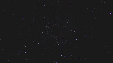 Purple dots pattern on black background creating randomized circles Video stock 292944610