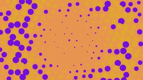 Purple dots pattern on an orange background イラスト素材