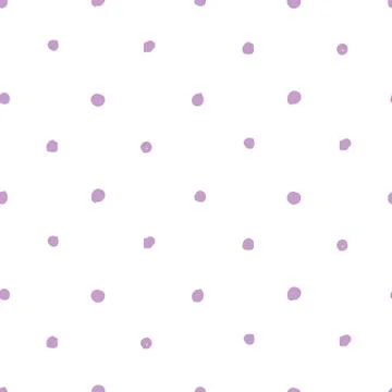 Purple Dots Simple Seamless Pattern on White Background イラスト素材