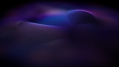 Purple dotted space rotates radially. glowing pink and blue grid background.. Stock Footage 335646190