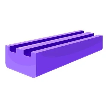 Purple double usb type c cable connector lying on white background Stock Illustration