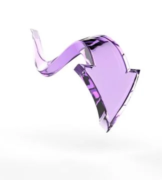 Purple Down Arrow Stock Illustration