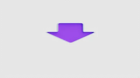 Purple downward arrow 3d animation Stock Footage 314037842