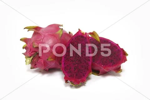 Purple dragon fruit Stock Photos
