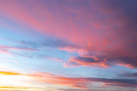 Purple dramatic sky Stock Photos