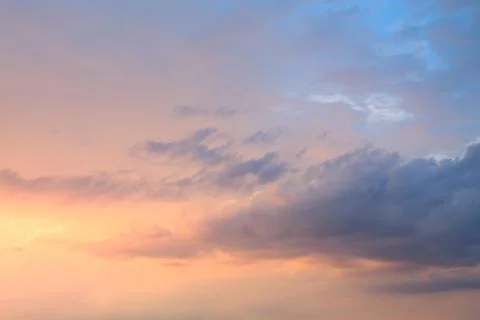 Purple dramatic sunset during the rain Stock Photos