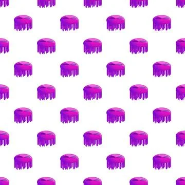 Purple dripping fluid repeating pattern on white background Stock Illustration