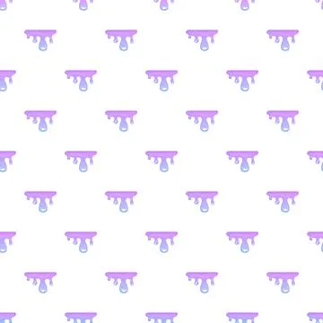 Purple dripping liquid seamless background pattern design Illustrazione stock