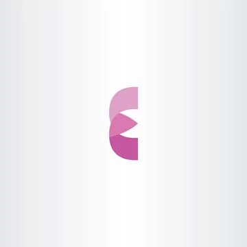 Purple e logo vector symbol letter e icon Stock Illustration