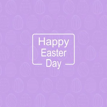Purple Easter background with holiday elements - Vector イラスト素材