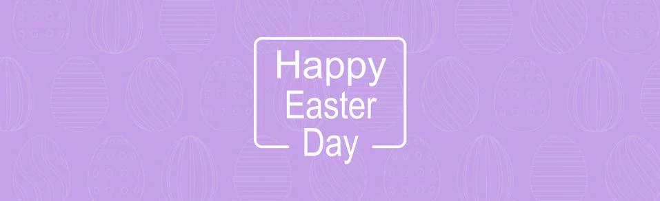 Purple Easter background with holiday elements - Vector Stockillustratie