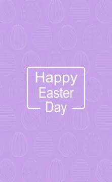 Purple Easter background with holiday elements - Vector Illustrazione stock