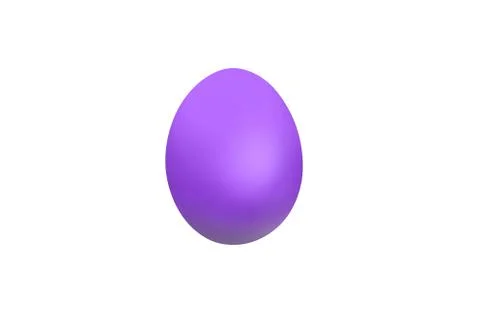 Purple easter egg isolated on white background Stock Illustration