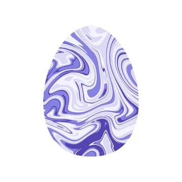 Purple Easter egg with marble texture. Vector graphics Illustrazione stock