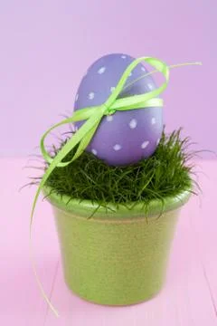 Purple Easter egg Stock Photos