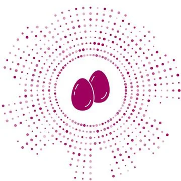 Purple Easter eggs icon isolated on white background. Happy Easter. Abstract Stockillustratie