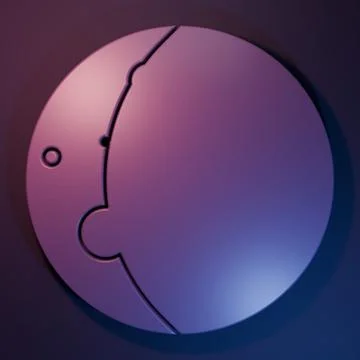 Purple Eclipse of the sun icon isolated on purple-blue background. Total so.. Stock Illustration