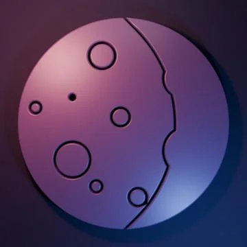 Purple Eclipse of the sun icon isolated on purple-blue background. Total so.. Stock Photos