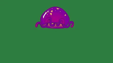 Purple egg on an screen octopus object Video stock 335978019
