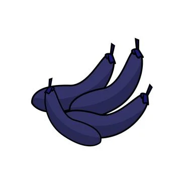 Purple eggplant icon vector Stock Illustration