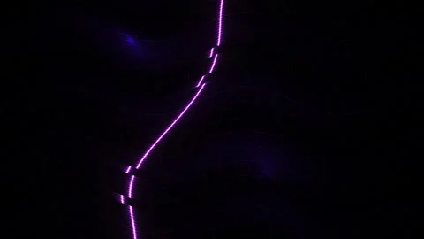 Purple Electric Current in Darkness. Stock Footage 335374811
