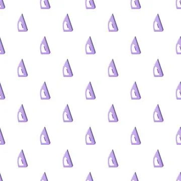 Purple electric iron seamless pattern for laundry concept Stock Illustration