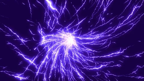 Purple electric lightning 動画素材 95781910