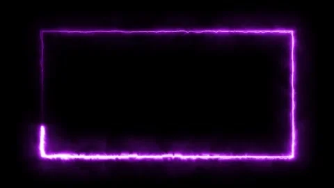 Purple Electric Rectangle Border with Black Background Stock Footage 317452954
