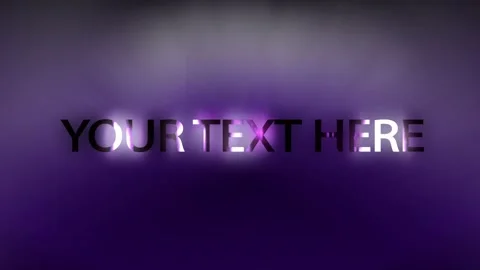 Purple, electric text with sound Stock After Effects