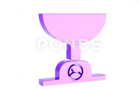 Pink Weighing Scales Isolated Stock Image - Image of measuring
