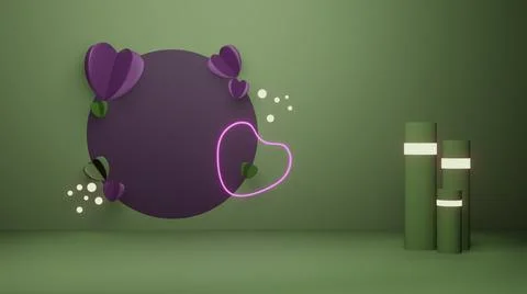 Purple element green background Illustrazione stock