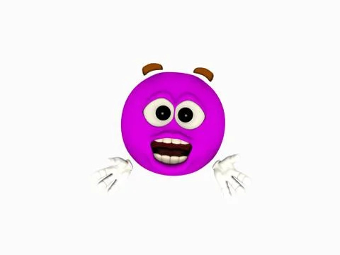 Purple emoticon Illustrazione stock