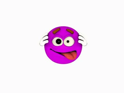 Purple emoticon Stock Illustration