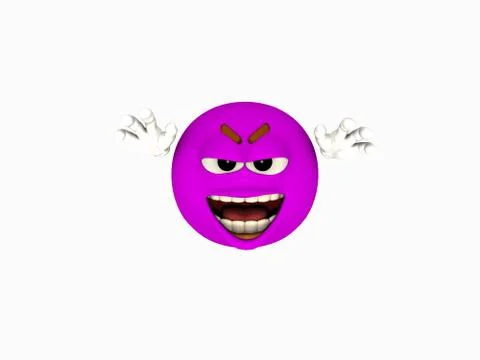 Purple emoticon Stock Illustration
